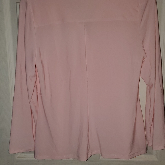 5 for $25 | Tommy Hilfiger Pastel Pink Collared Long Sleeve Button Down Blouse - Picture 8 of 14